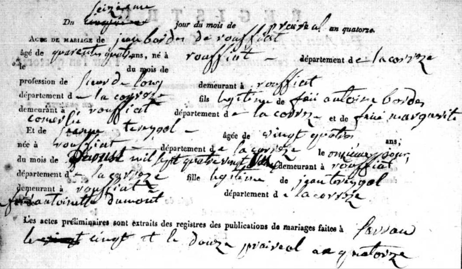 Mariage Bordes Jean - Tereygol Jeanne 1.jpg
